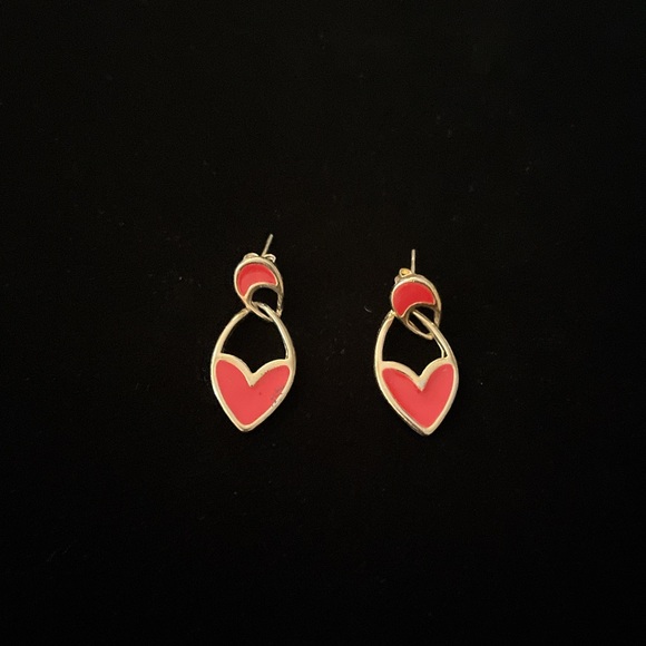 Red & Gold Pierce Earrings - Picture 10 of 16